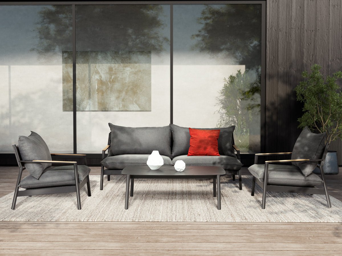 conversationalMonti 4 - Piece Aluminum Outdoor Conversational Set - Dekor Butik