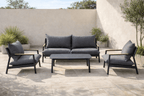 conversationalMonti 4 - Piece Aluminum Outdoor Conversational Set - Dekor Butik