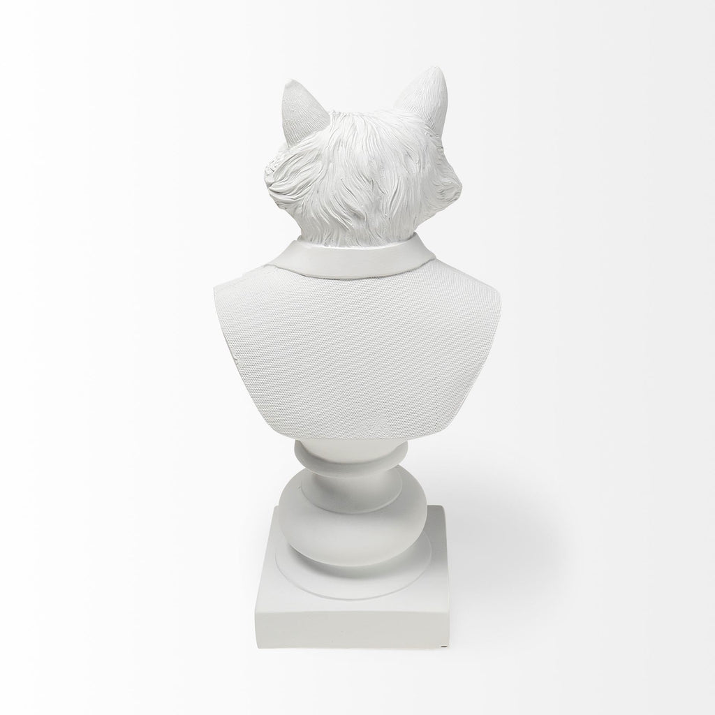 Murray 6L x 5W White Resin Business Fox - Dekor Butik