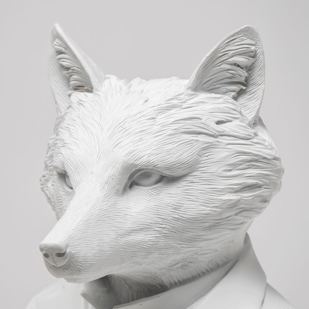 Murray 6L x 5W White Resin Business Fox - Dekor Butik