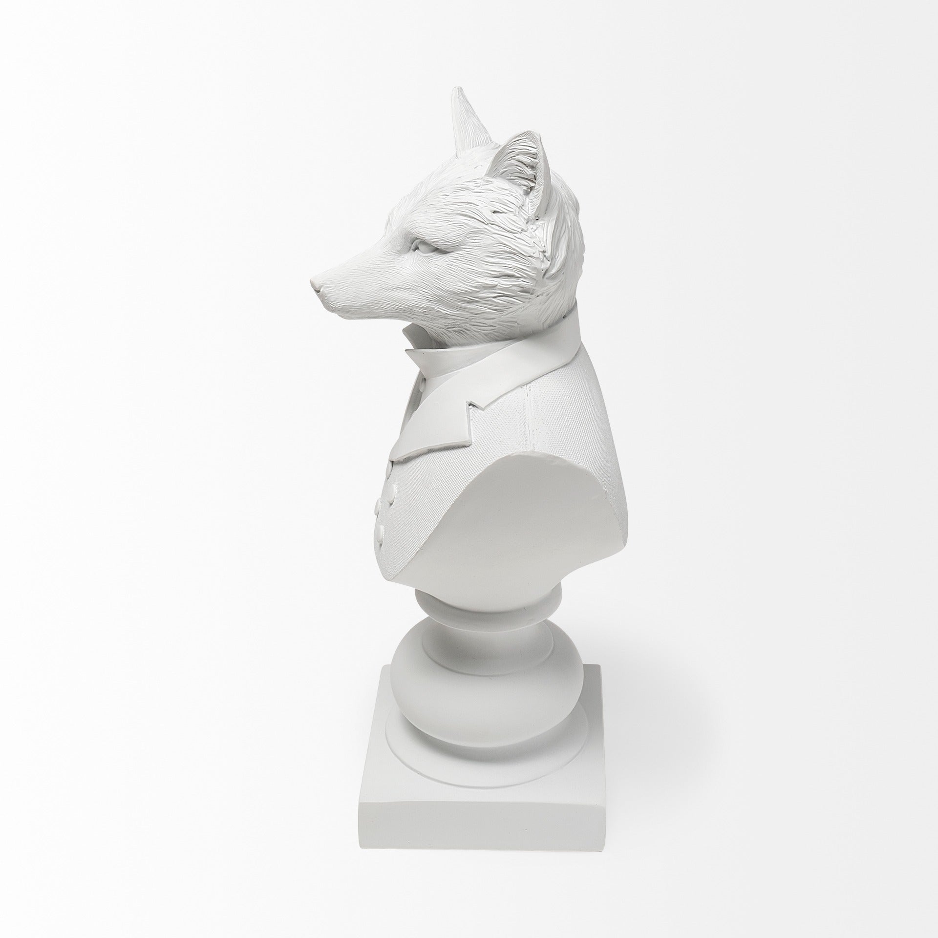 Murray 6L x 5W White Resin Business Fox - Dekor Butik