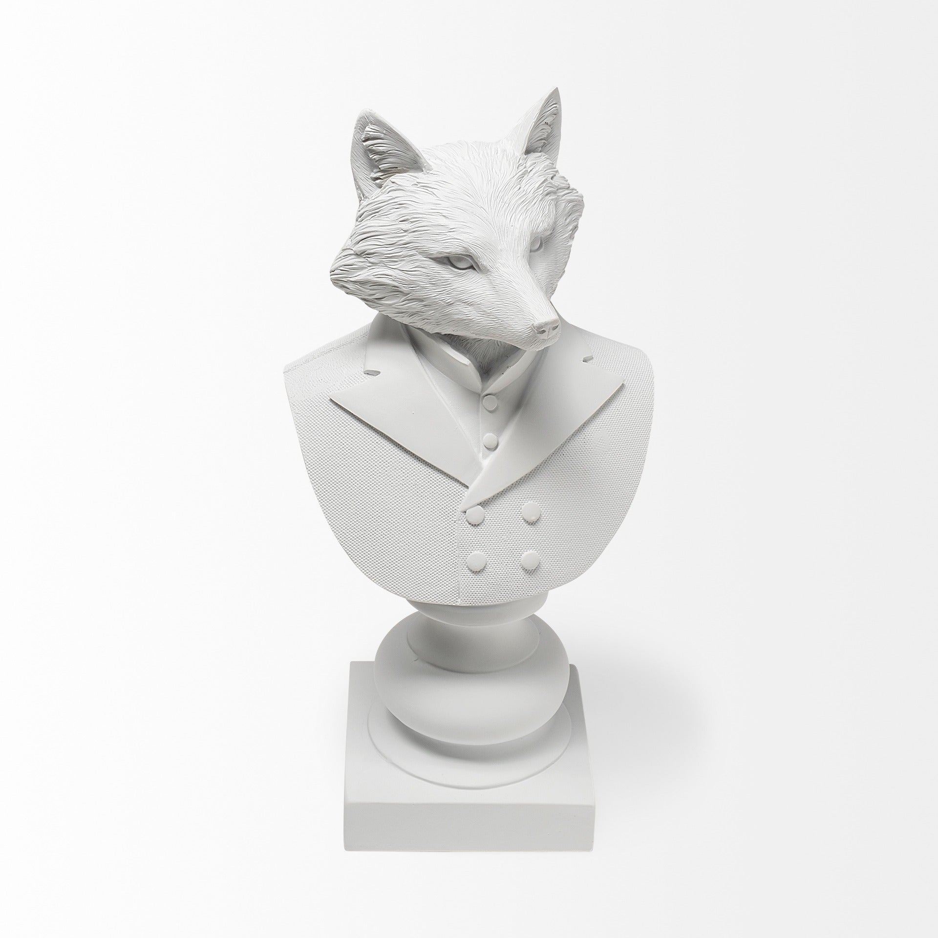Murray 6L x 5W White Resin Business Fox - Dekor Butik