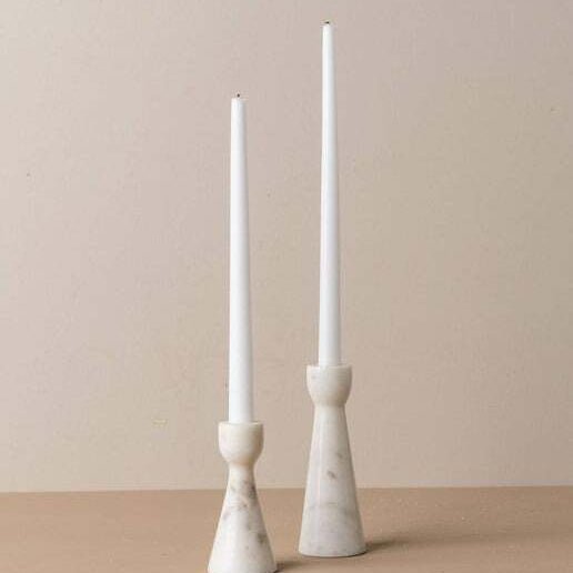 DecorMuum Marble Candle Holders - Set of 2 - Dekor Butik