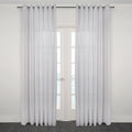 CurtainsMykonos Horizontal Striped Jacquard Sheer Grommet Curtain 108" x 95" - Dekor Butik