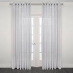 CurtainsMykonos Horizontal Striped Jacquard Sheer Grommet Curtain 108" x 95" - Dekor Butik