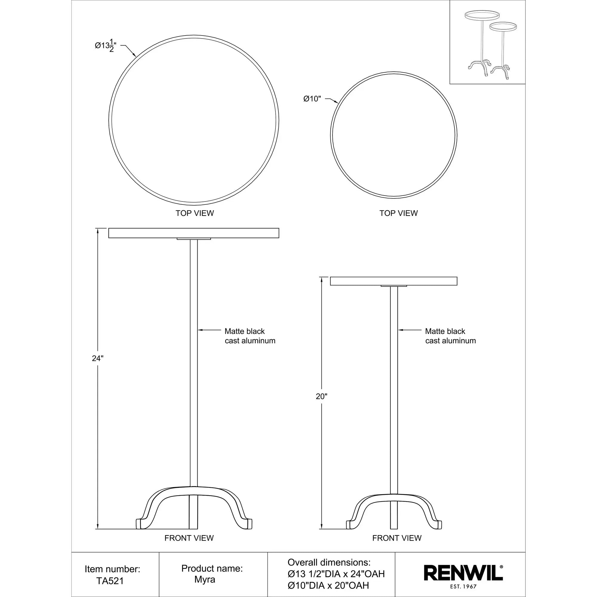 Side TablesMyra Accent Tables - Dekor Butik