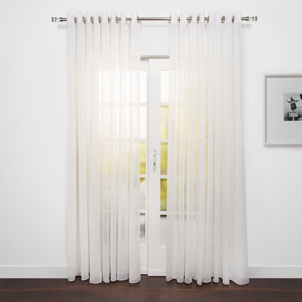 CurtainsNapa Natural Toned Linen Inspired Sheer Grommet Curtain 108" x 95" - Dekor Butik