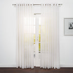 CurtainsNapa Natural Toned Linen Inspired Sheer Grommet Curtain 108" x 95" - Dekor Butik