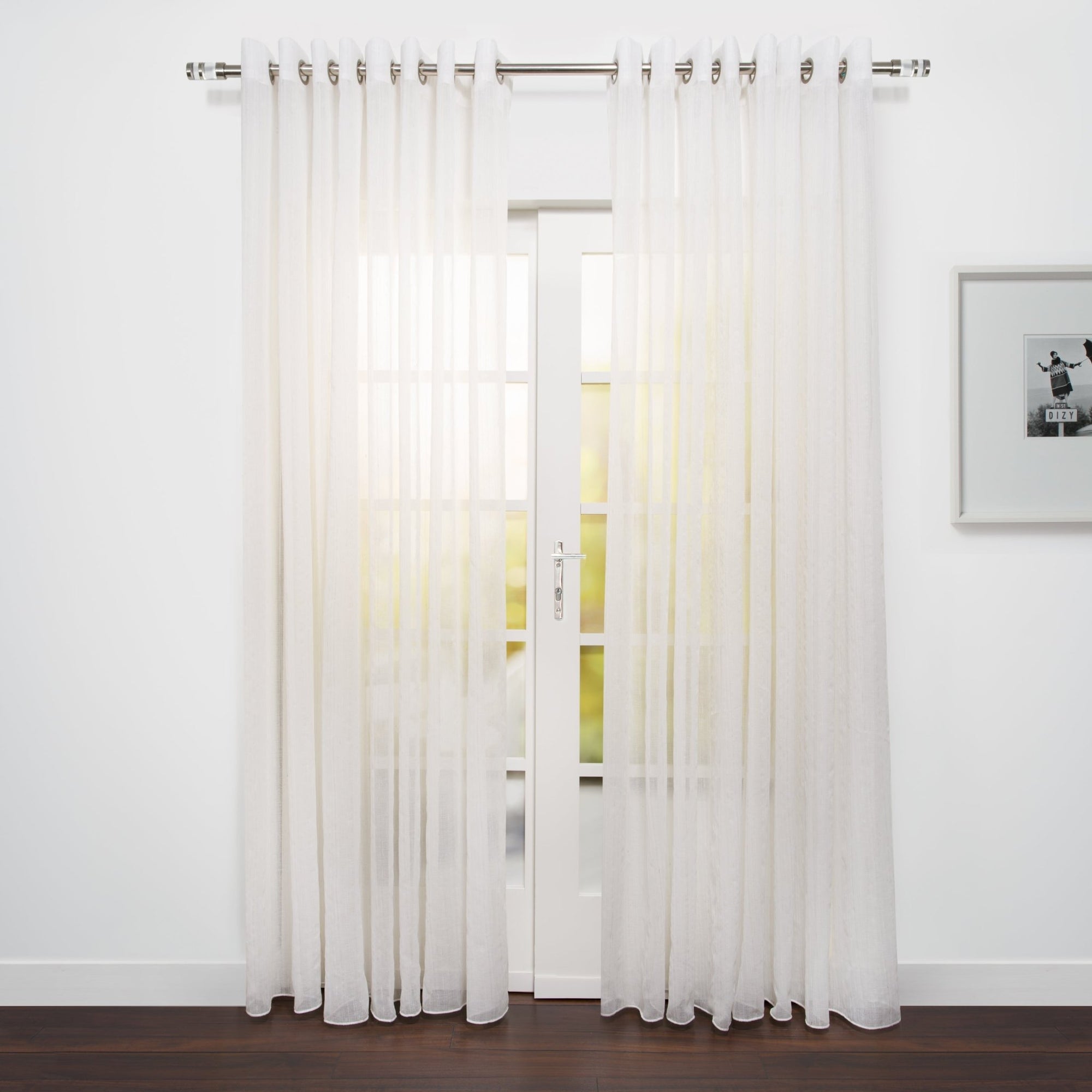 CurtainsNapa Natural Toned Linen Inspired Sheer Grommet Curtain 108" x 95" - Dekor Butik