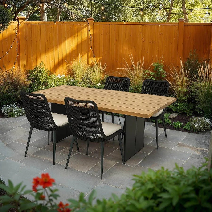 Naples Outdoor Dining Set - Dining Table & 4 Dining Chair - Dekor Butik