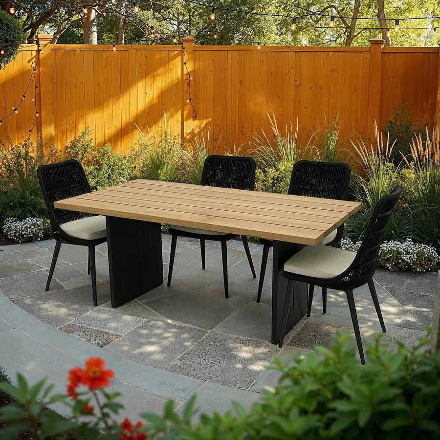 Naples Outdoor Dining Set - Dining Table & 4 Dining Chair - Dekor Butik