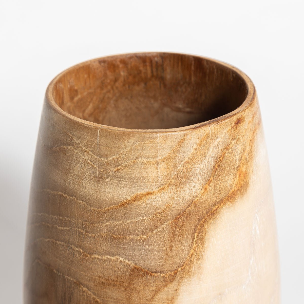 Natura Bari Vase Tall - White Wash Teak - Dekor Butik