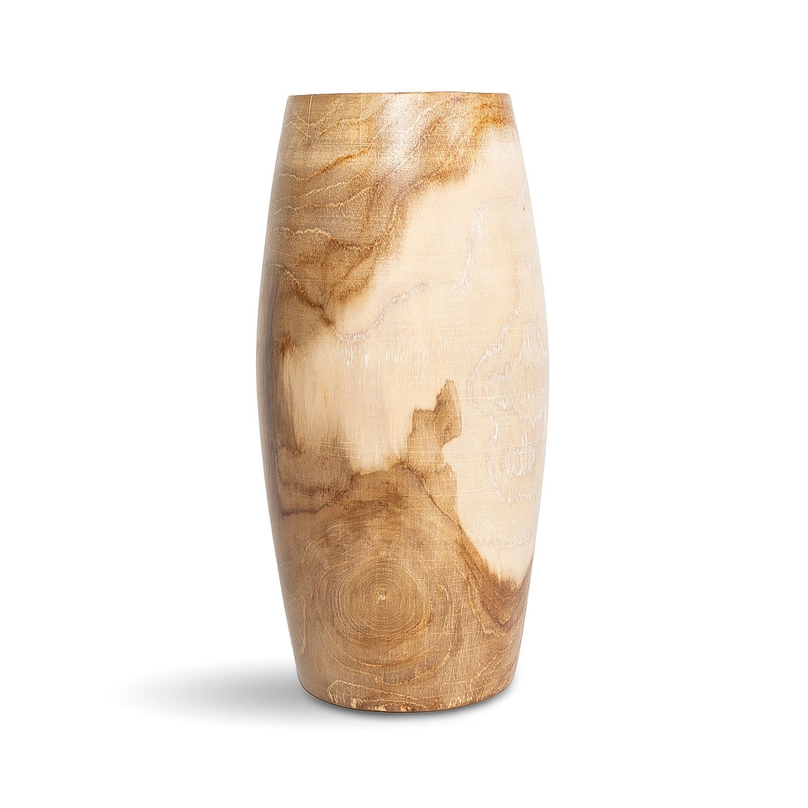 Natura Bari Vase Tall - White Wash Teak - Dekor Butik