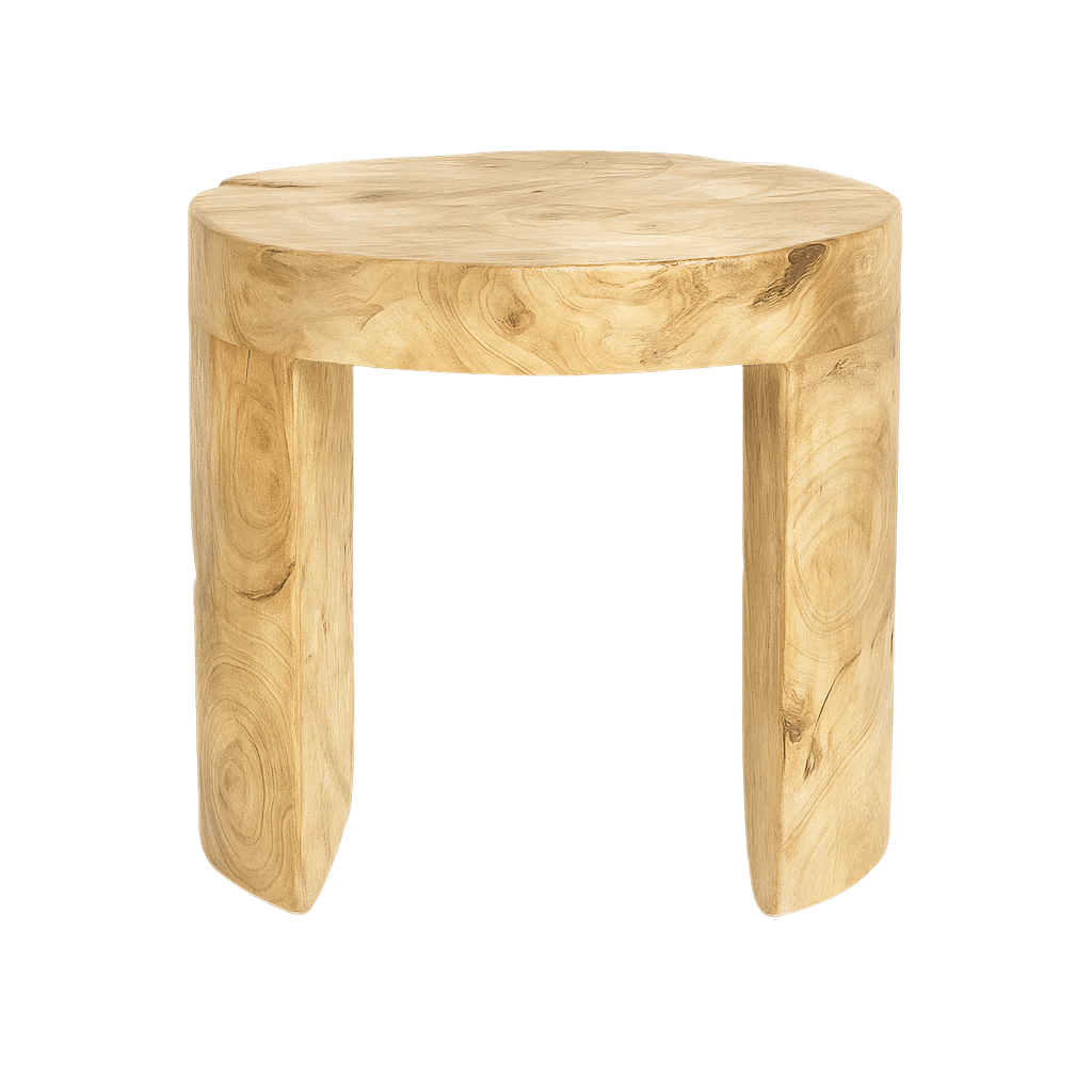 baseNatura Bundar Accent Table - Bleached - Dekor Butik
