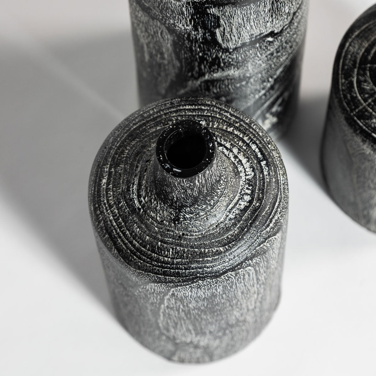 Natura Harper Vase Set of 3 - Burnt Black Teak - Dekor Butik