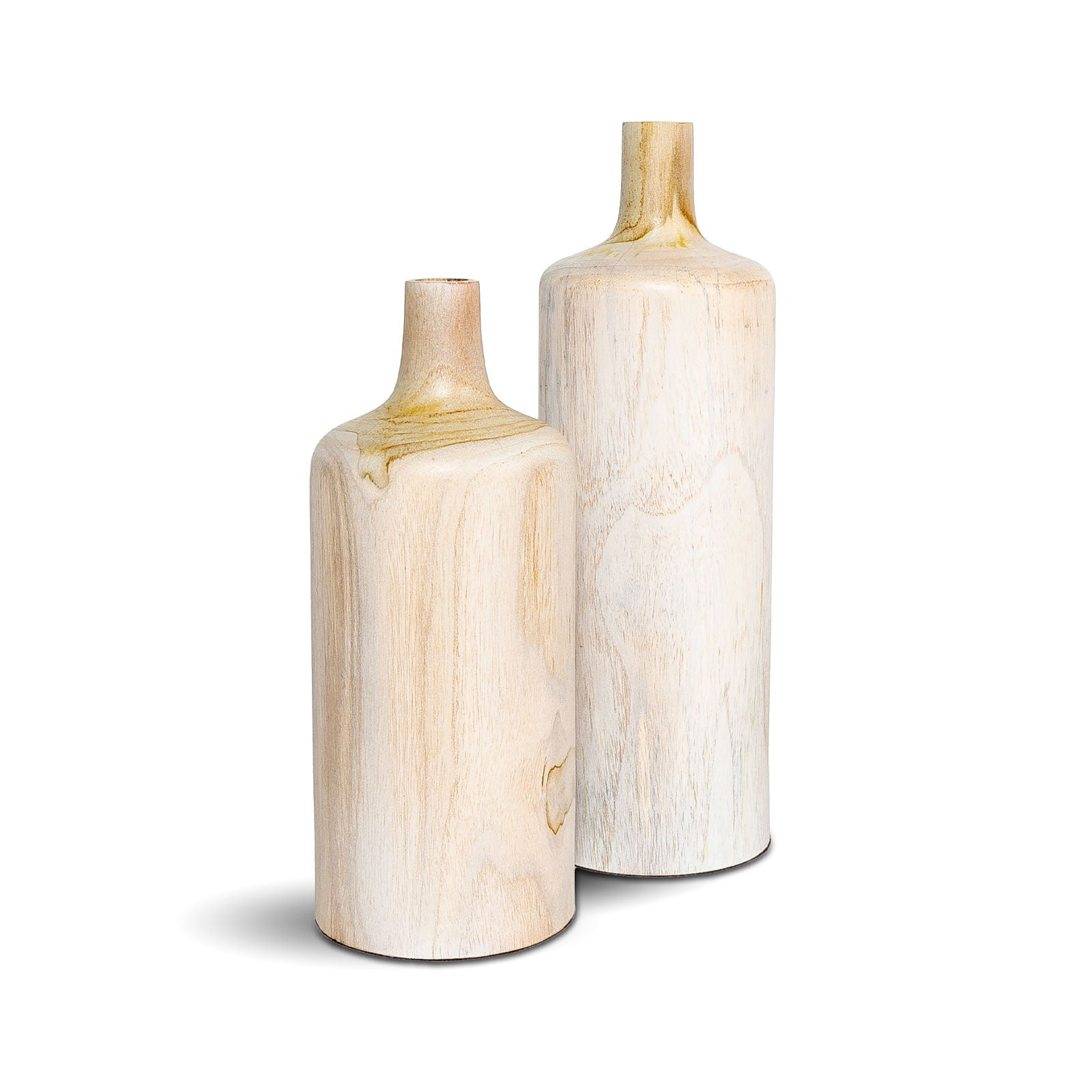 Natura Prado Vase Set of 2 - White Wash Teak - Dekor Butik