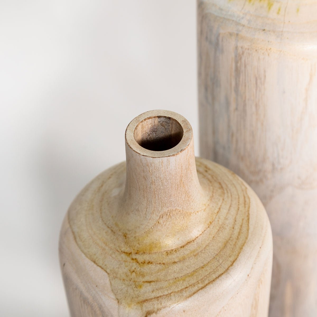 Natura Prado Vase Set of 2 - White Wash Teak - Dekor Butik