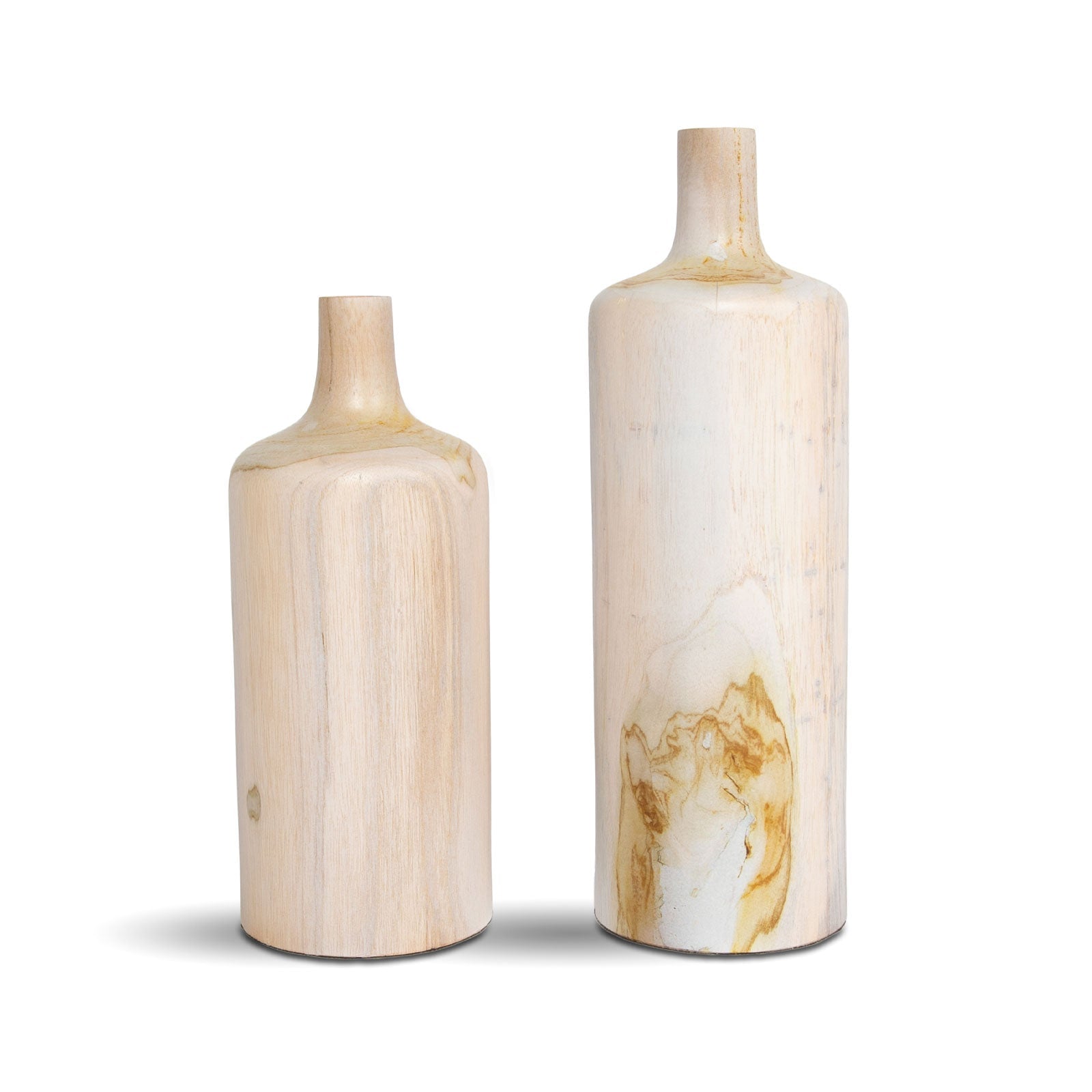 Natura Prado Vase Set of 2 - White Wash Teak - Dekor Butik