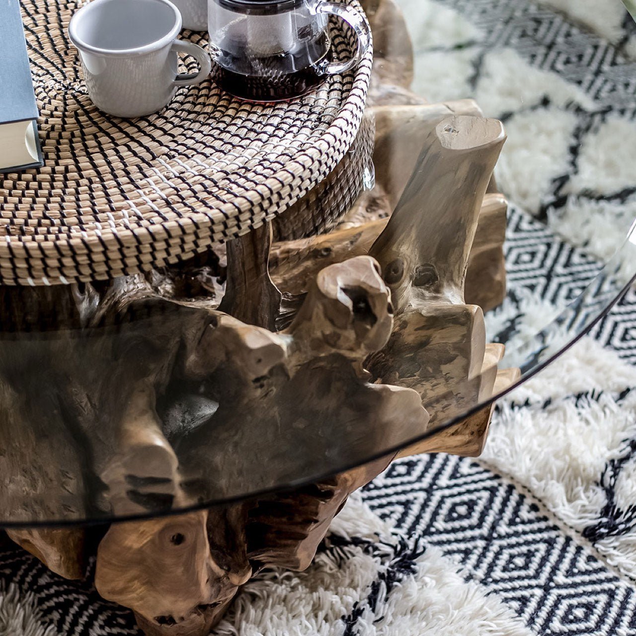 baseNatura Round Root Coffee Table - S - Dekor Butik