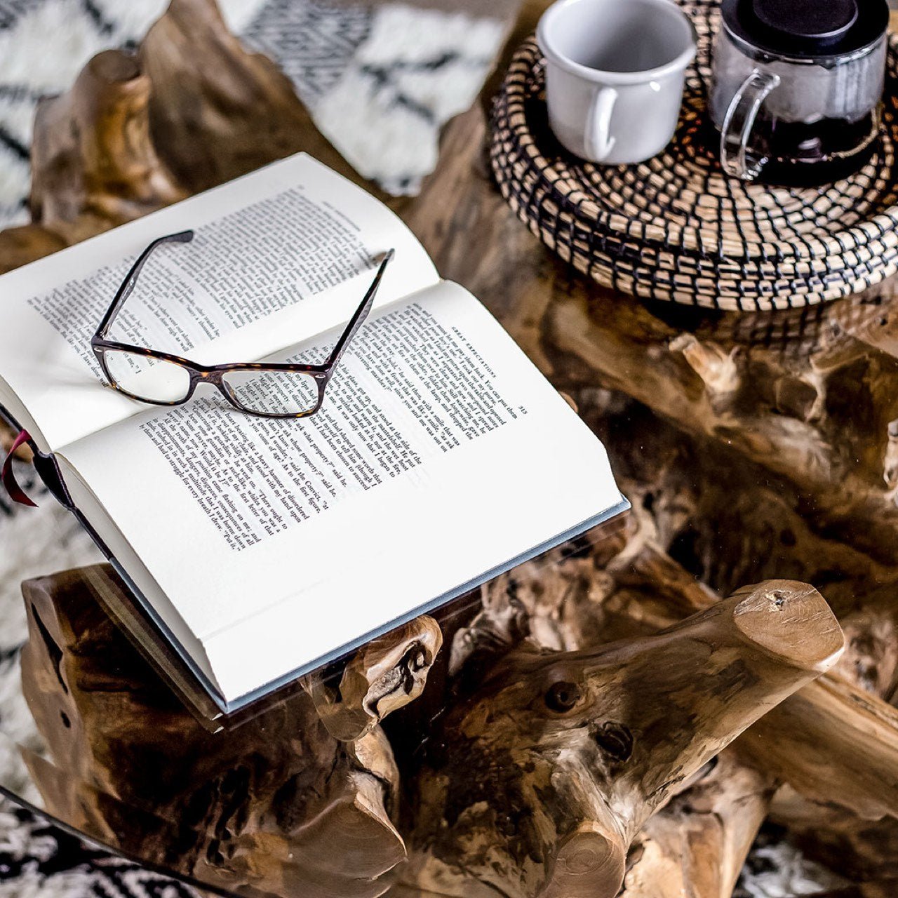 baseNatura Round Root Coffee Table - S - Dekor Butik