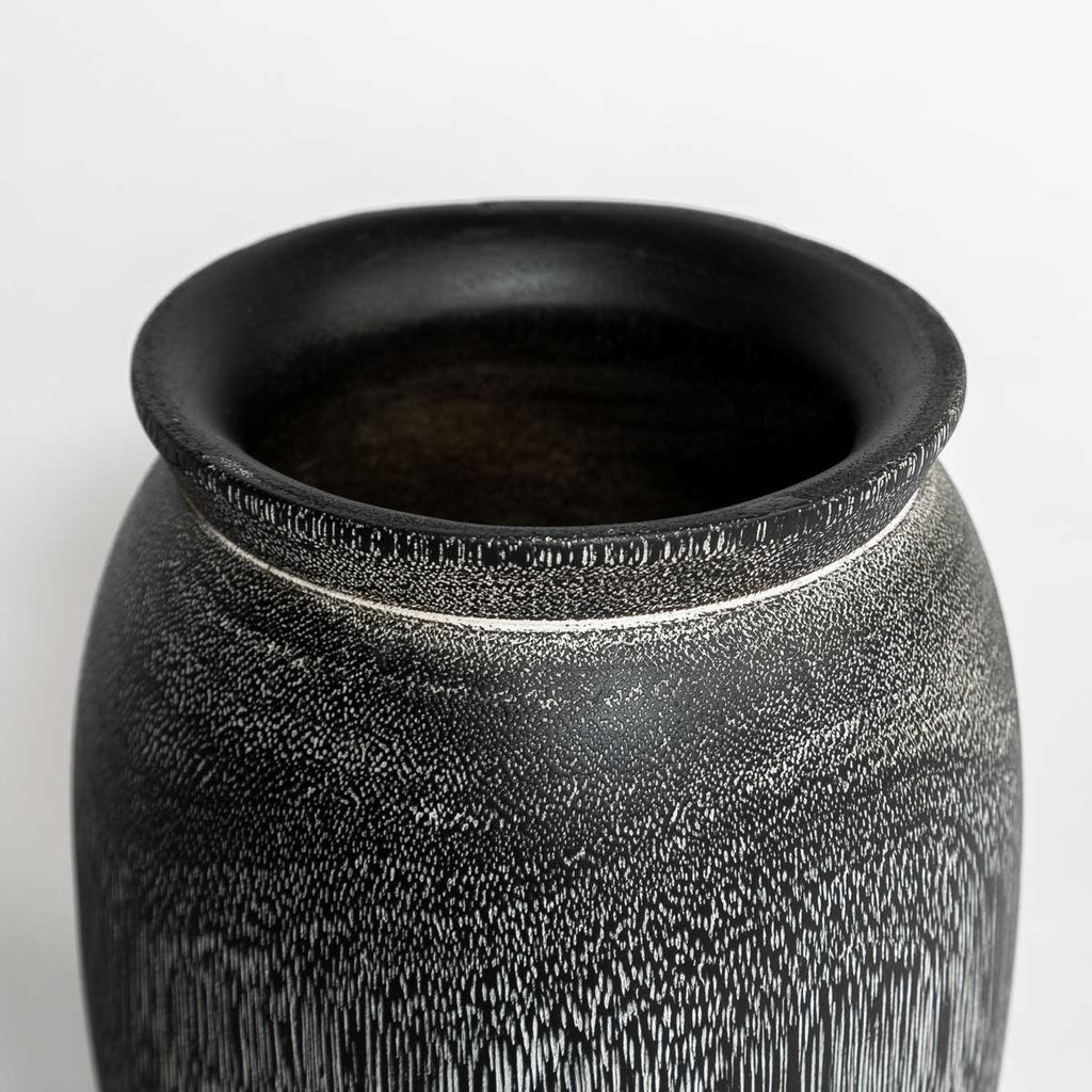 Natura Torino Vase Short - Black Teak - Dekor Butik