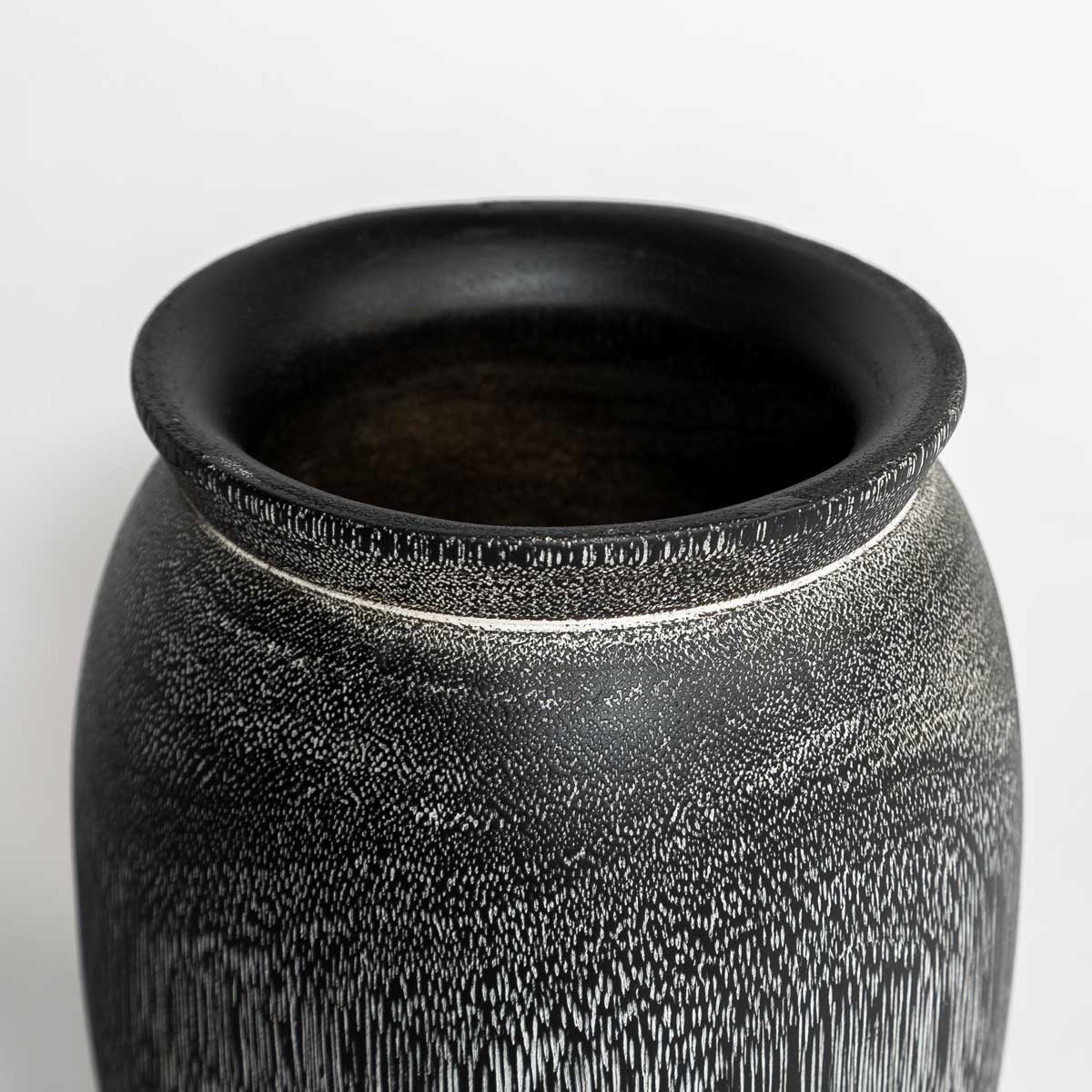 Natura Torino Vase Short - Black Teak - Dekor Butik