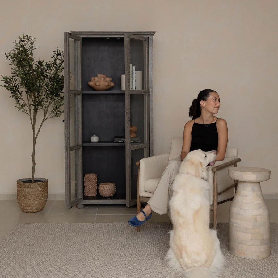 Nature Grass and Concrete Pot - Dekor Butik
