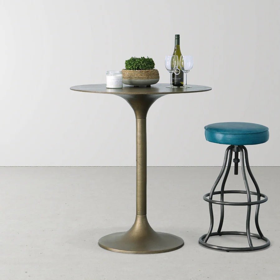 Nature Low Round Grass and Concrete Pot - Dekor Butik