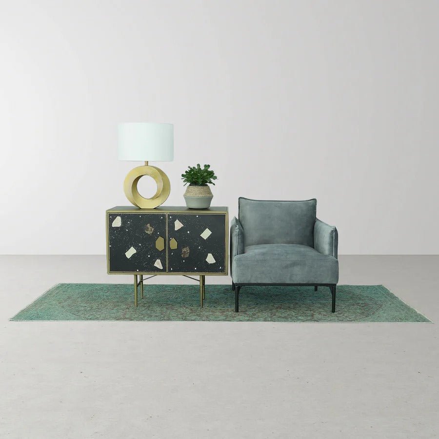 Nature Milk Jug Grass and Concrete Pot - Dekor Butik