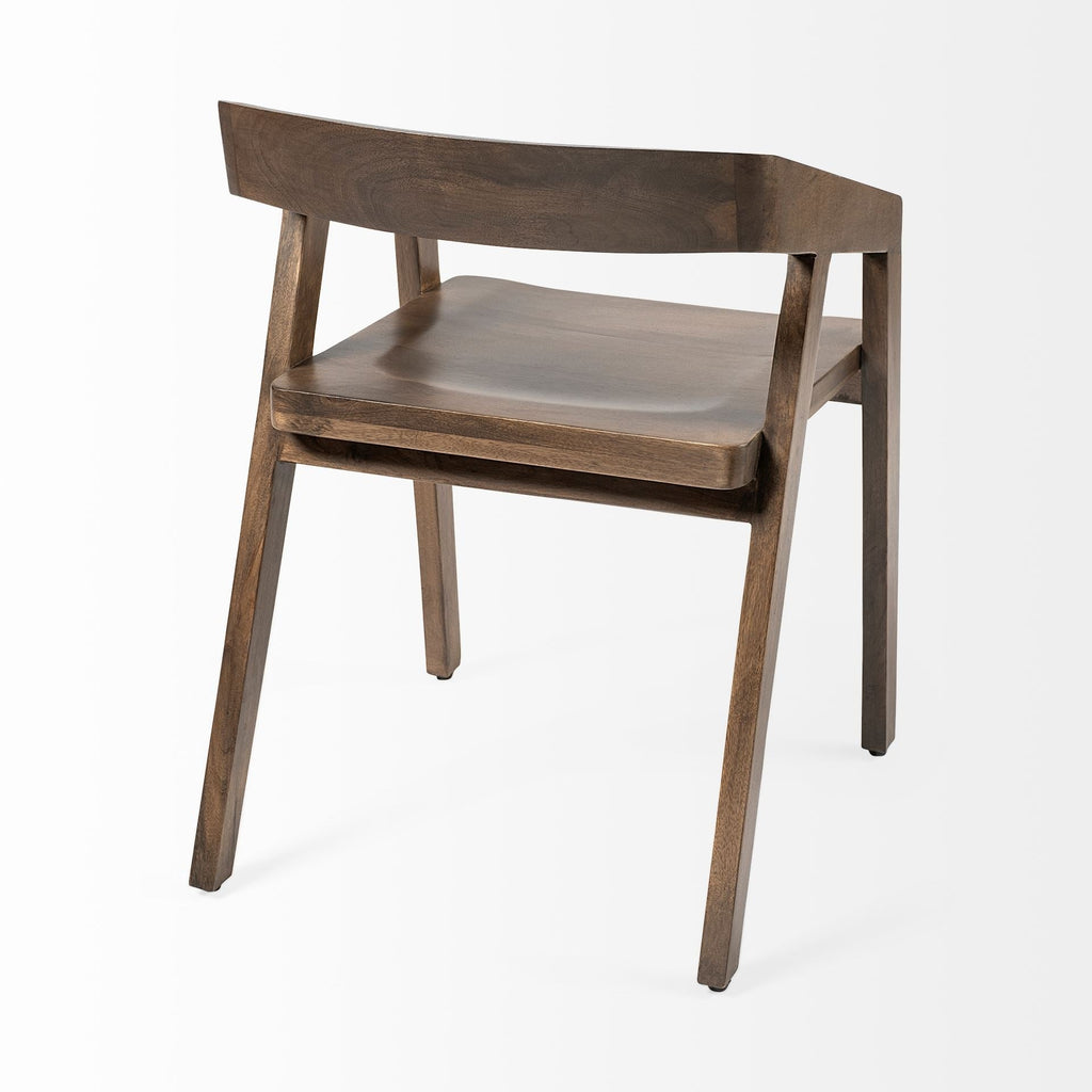 Nicholas I Onyx Brown Solid Wood Dining Chair - Dekor Butik