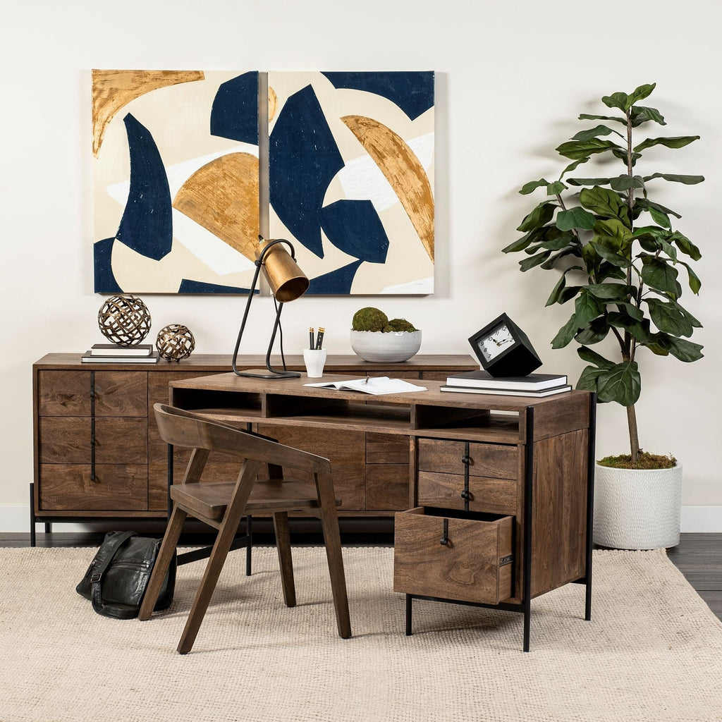 Nicholas I Onyx Brown Solid Wood Dining Chair - Dekor Butik