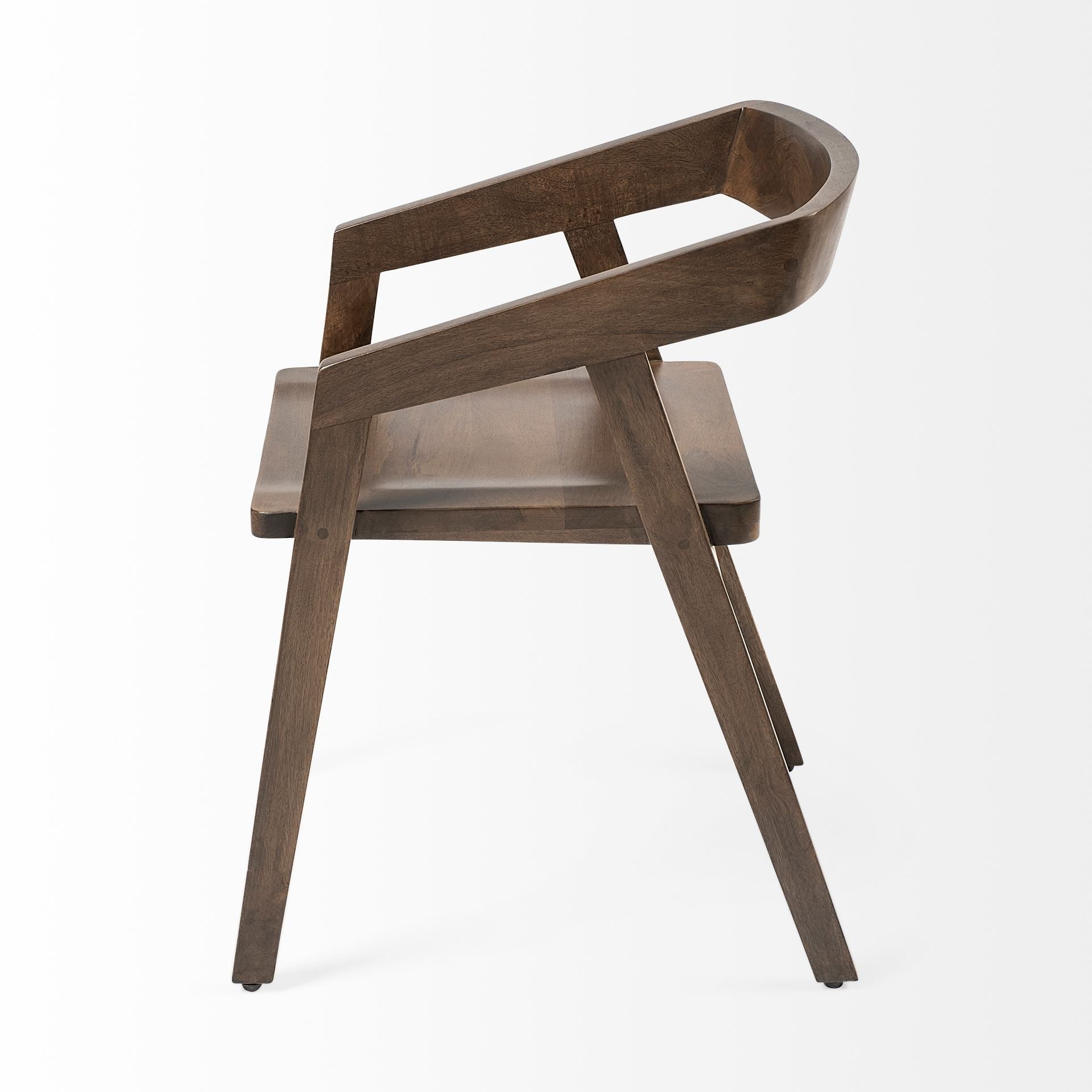 Nicholas I Onyx Brown Solid Wood Dining Chair - Dekor Butik
