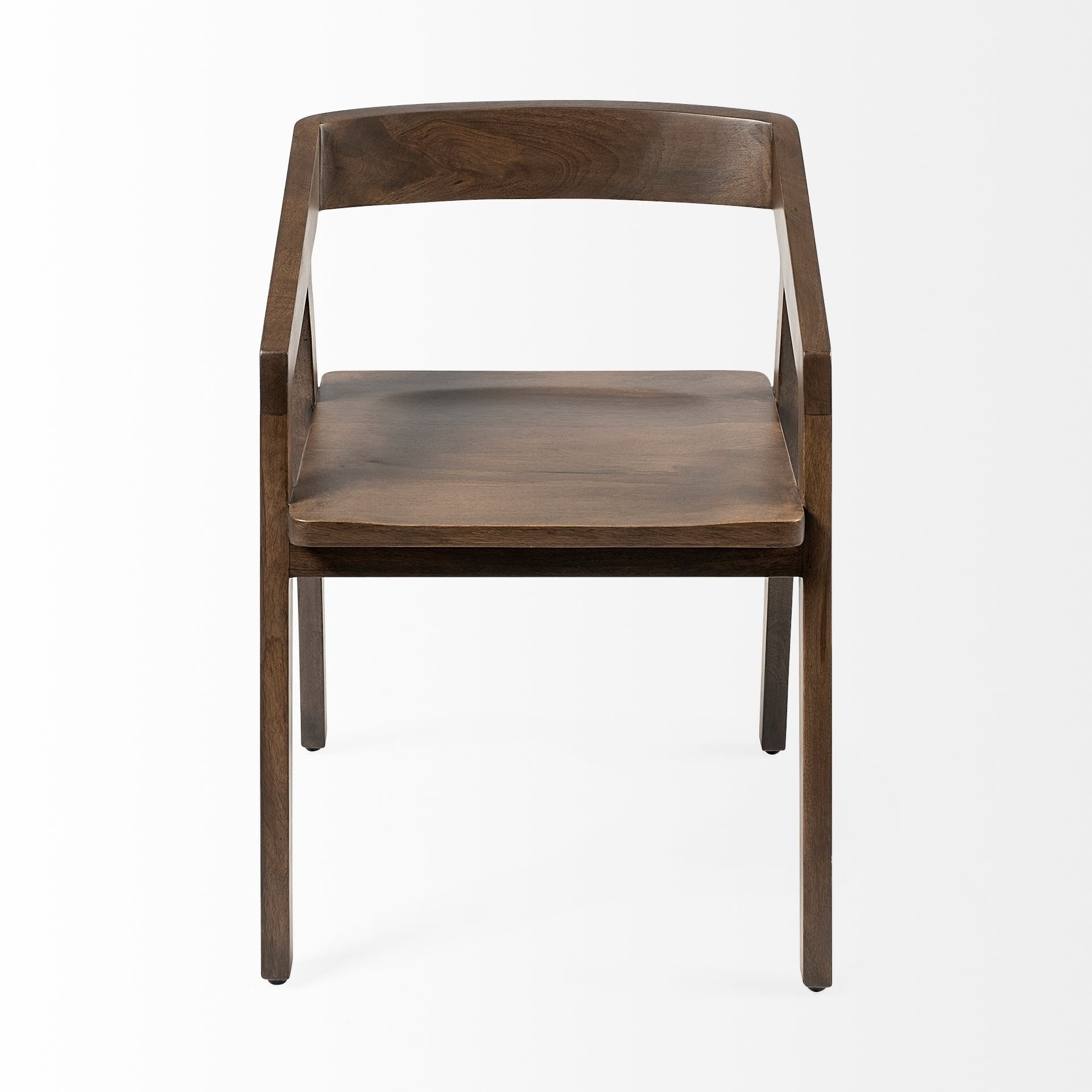 Nicholas I Onyx Brown Solid Wood Dining Chair - Dekor Butik