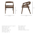 Nicholas I Onyx Brown Solid Wood Dining Chair - Dekor Butik