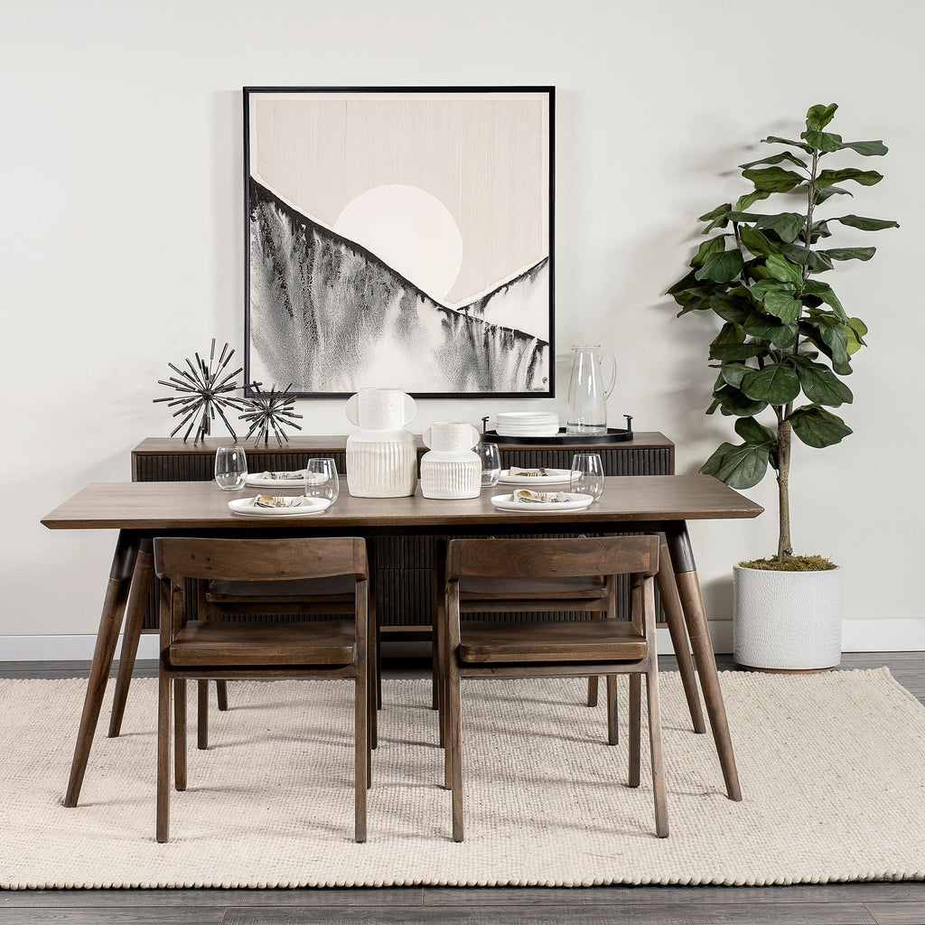 Nicholas I Onyx Brown Solid Wood Dining Chair - Dekor Butik