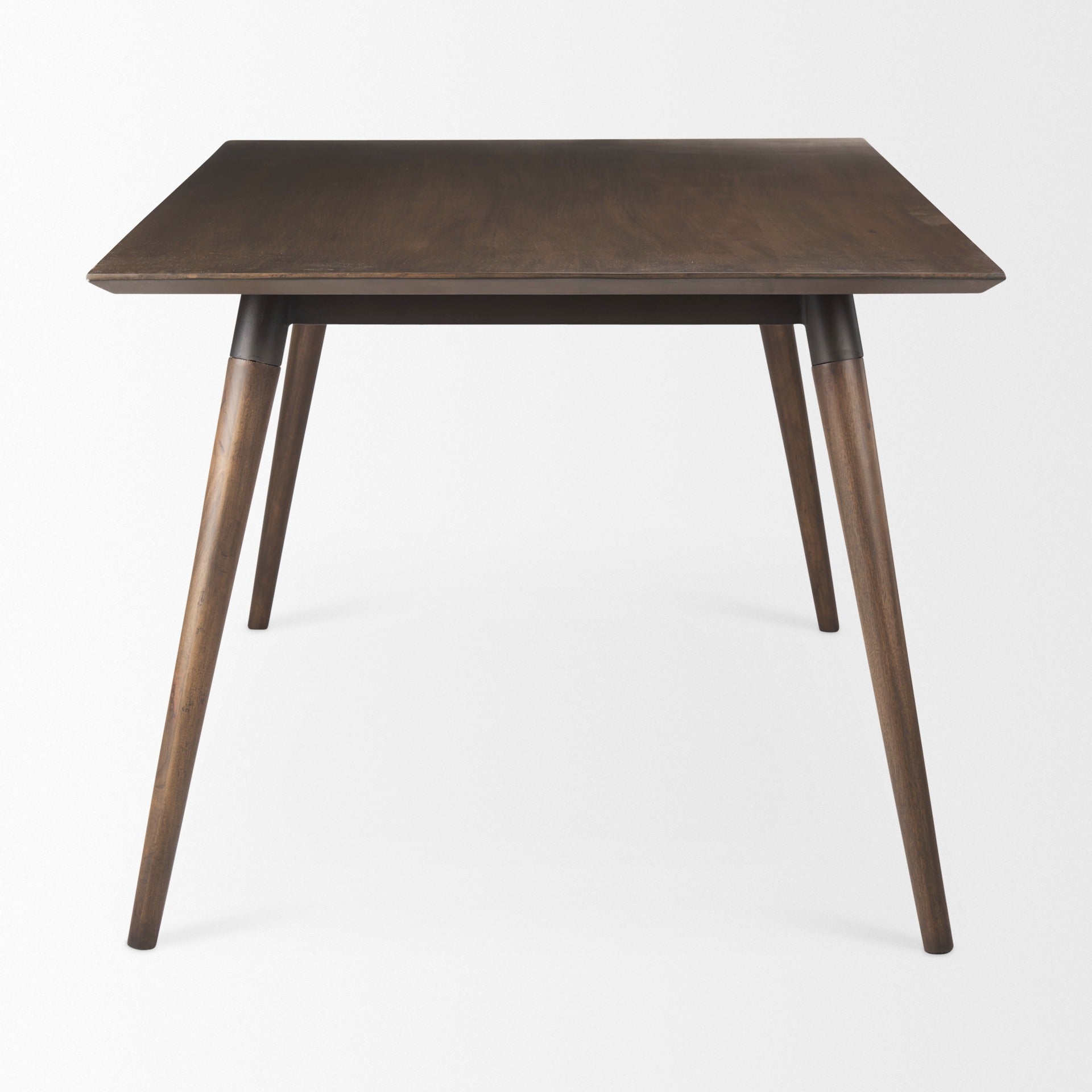Nicholas II 72x39 Brown Solid Wood Top Metal/Wood Leg Dining Table - Dekor Butik