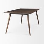 Nicholas II 72x39 Brown Solid Wood Top Metal/Wood Leg Dining Table - Dekor Butik