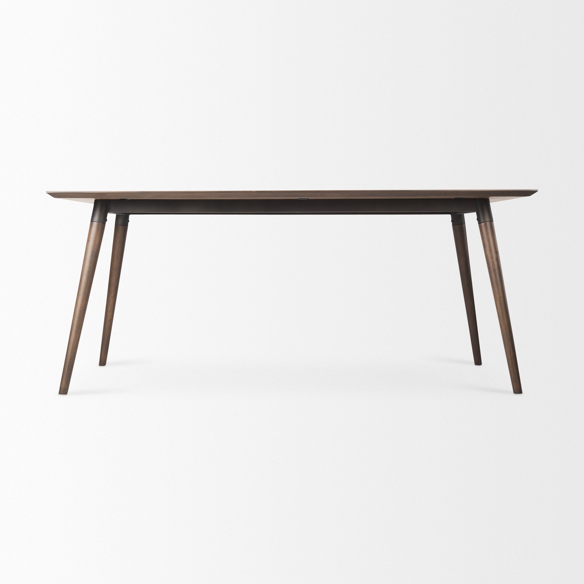Nicholas II 72x39 Brown Solid Wood Top Metal/Wood Leg Dining Table - Dekor Butik