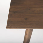 Nicholas II 72x39 Brown Solid Wood Top Metal/Wood Leg Dining Table - Dekor Butik