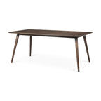 Nicholas II 72x39 Brown Solid Wood Top Metal/Wood Leg Dining Table - Dekor Butik