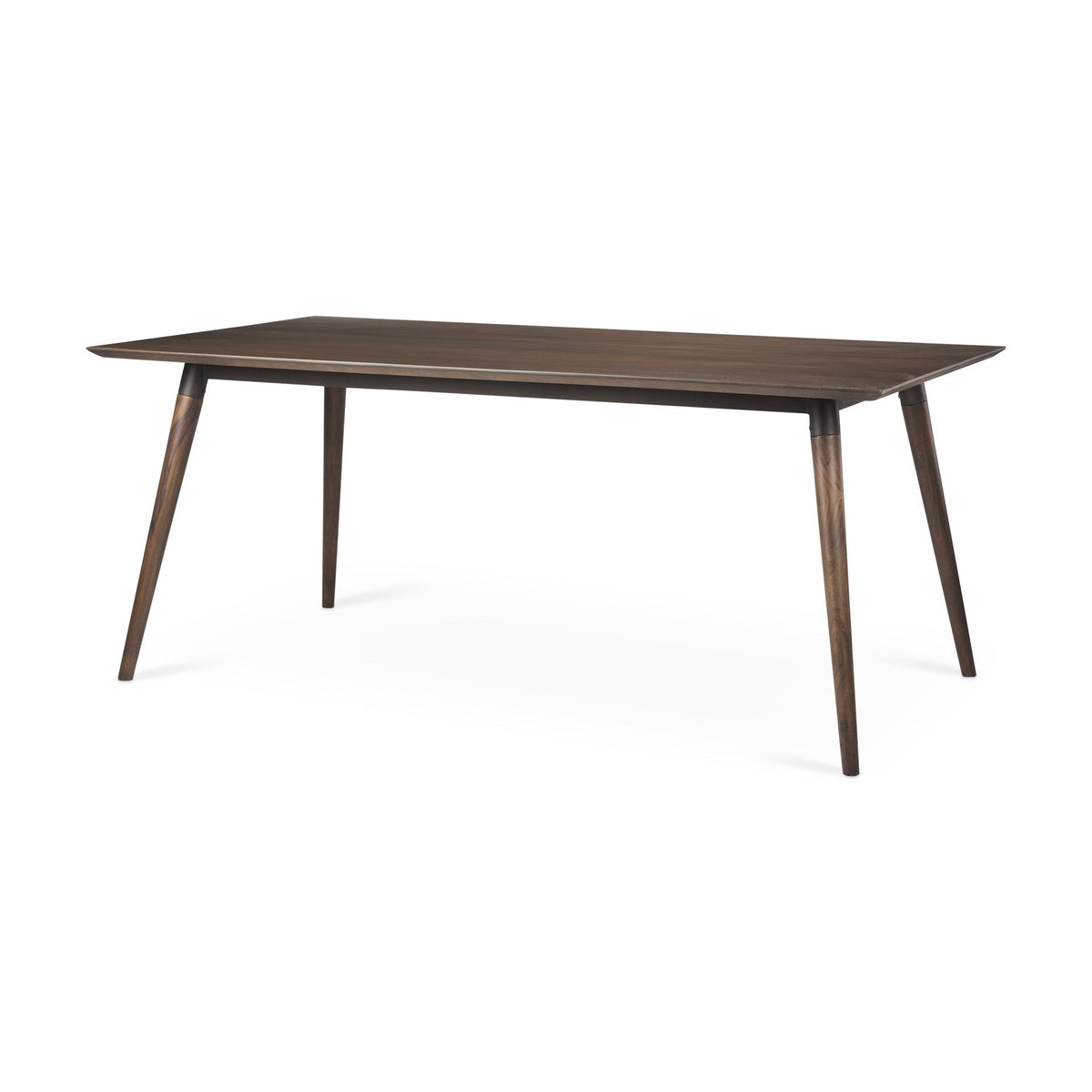 Nicholas II 72x39 Brown Solid Wood Top Metal/Wood Leg Dining Table - Dekor Butik
