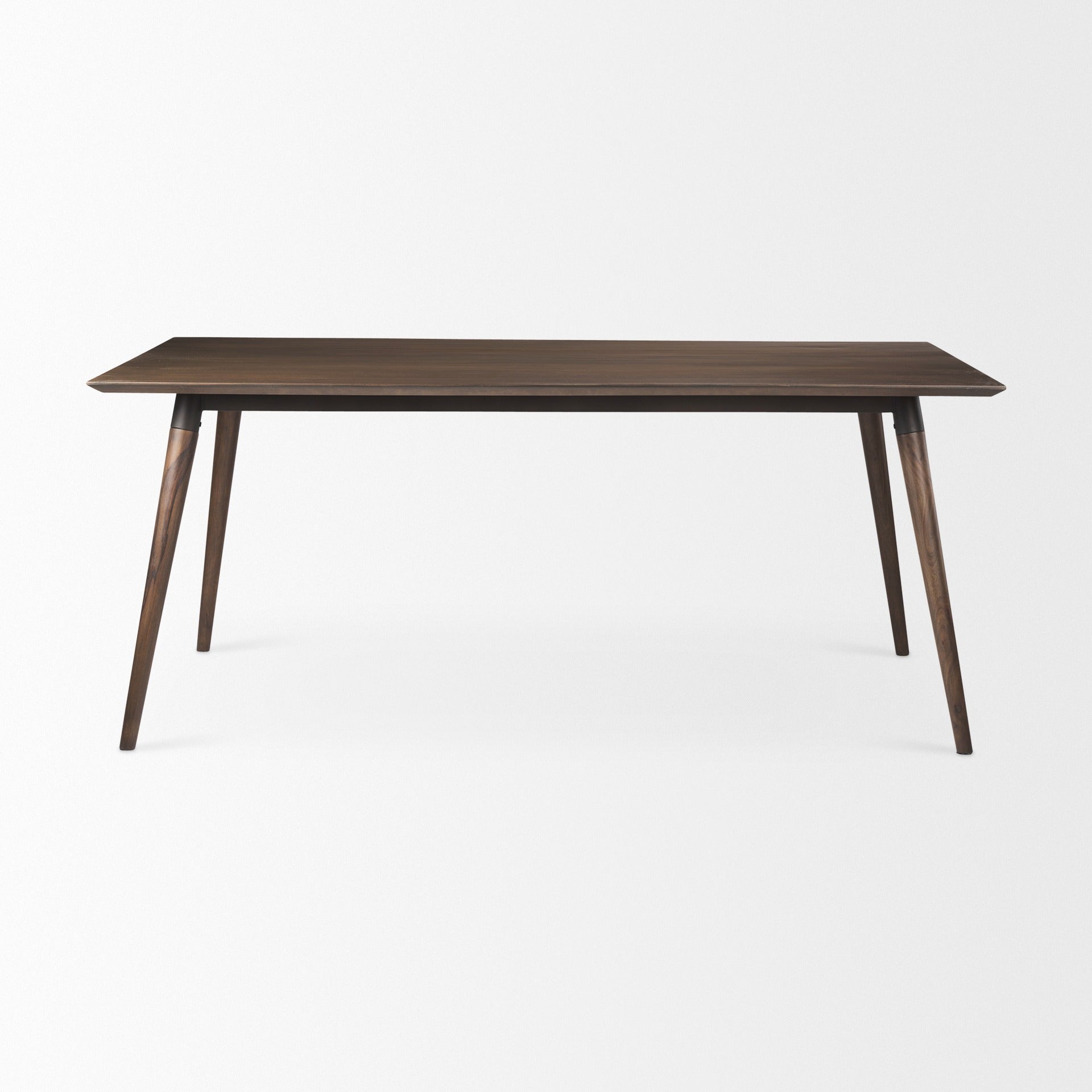 Nicholas II 72x39 Brown Solid Wood Top Metal/Wood Leg Dining Table - Dekor Butik