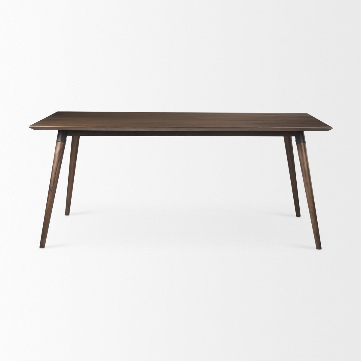 Nicholas II 72x39 Brown Solid Wood Top Metal/Wood Leg Dining Table - Dekor Butik
