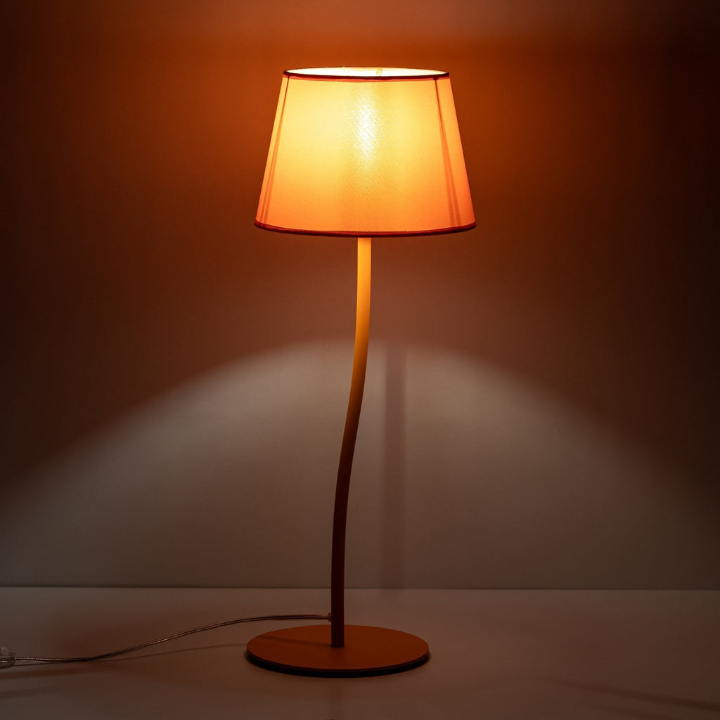 Table LampsNICOLA Orange Mid-Century Modern Table Lamp for Bedroom & Living Room - Dekor Butik