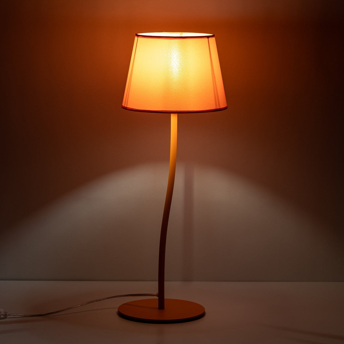Table LampsNICOLA Orange Mid-Century Modern Table Lamp for Bedroom & Living Room - Dekor Butik