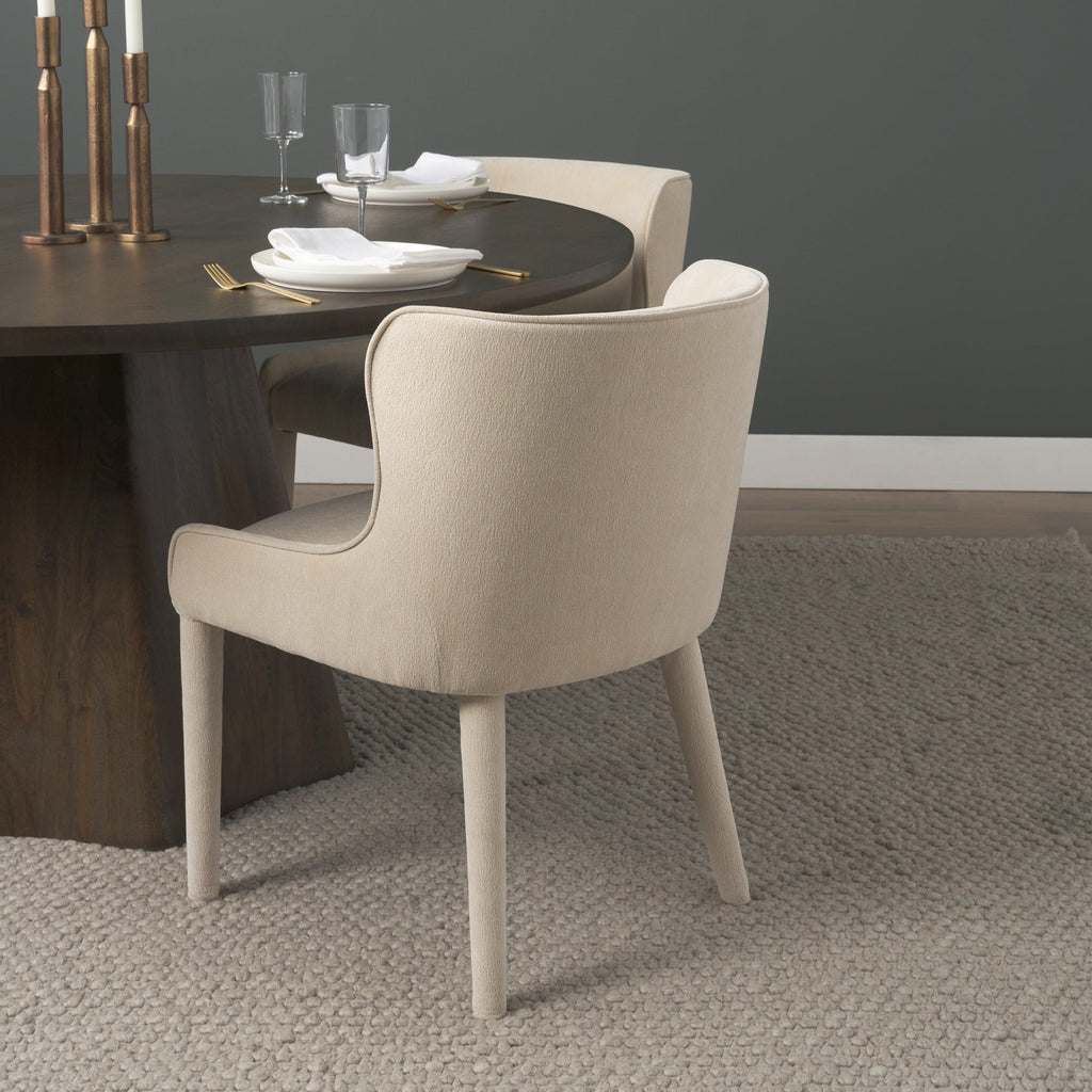 Nolan Slope Fabric Dining Chair - 3 Colours - Dekor Butik