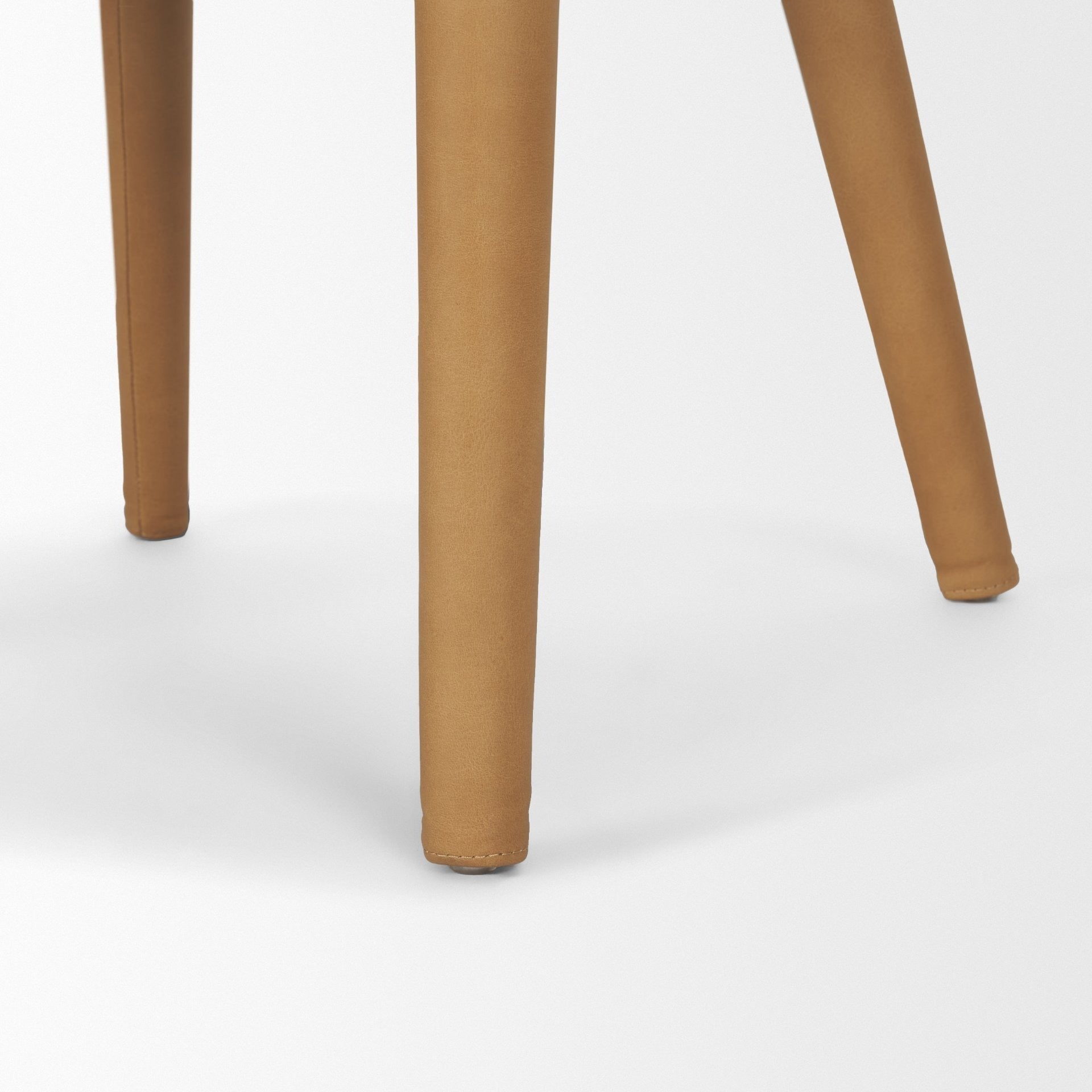 Nolan Slope Tan Leather Dining Side Chair - Dekor Butik