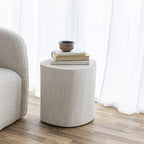 baseNova Wide 16" Stump - Round - White - Dekor Butik