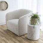baseNova Wide 16" Stump - Round - White - Dekor Butik