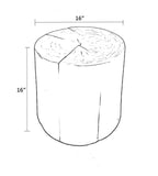 baseNova Wide 16" Stump - Round - White - Dekor Butik